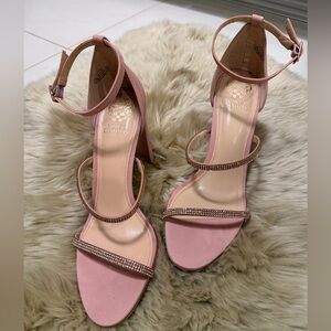 Vince Camuto Blush Strappy Heels